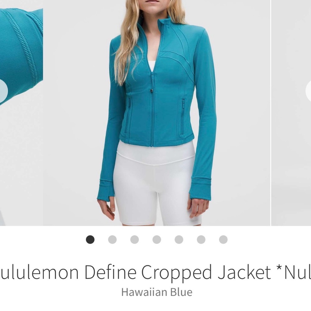 Lululemon Define Cropped Nulu Jacket ~ 12 ~ Hawaiian Blue - Picture 9 of 11
